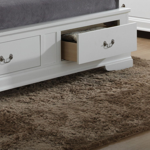 Louis Phillipe - King Storage Bed - White