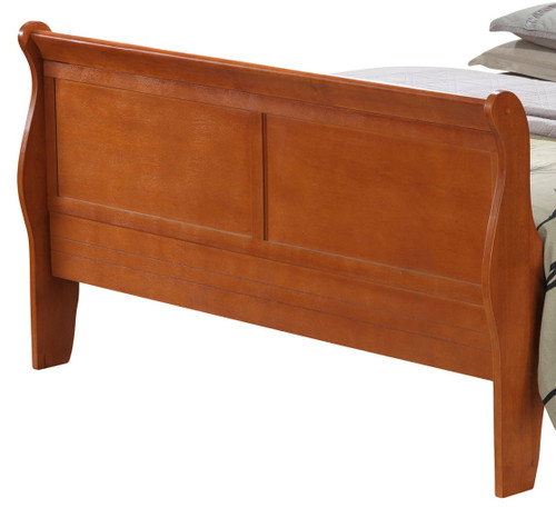 King Bed Panel Sleigh - Oak