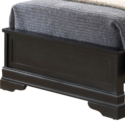 Twin Bed Sleigh Design - Black
