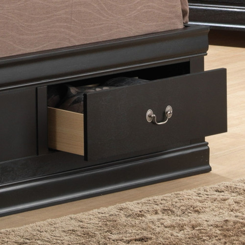Louis Phillipe - Queen Storage Bed - Black