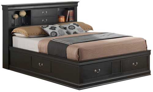 Louis Phillipe - Full Storage Bed - Black