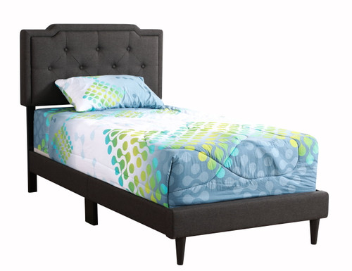 Deb - Twin Bed Upholstered For Cozy Sleep - Black