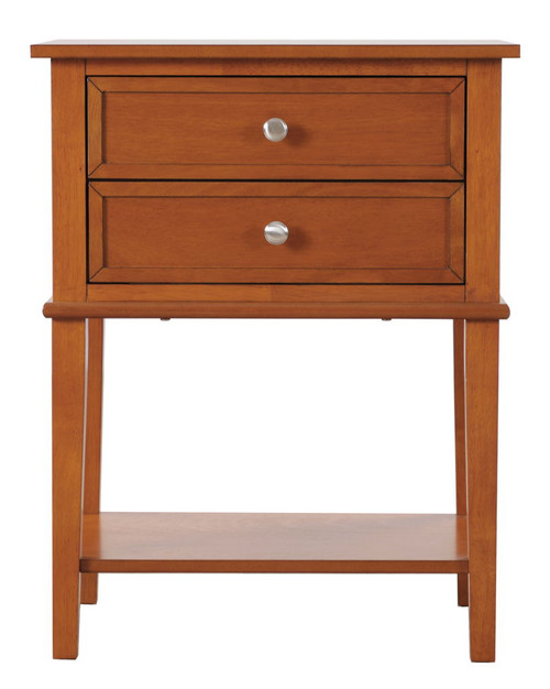 Vibrant Contemporary Nightstand - Oak