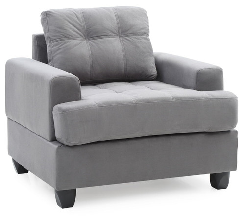 Sleek Transitional Chair - Gray