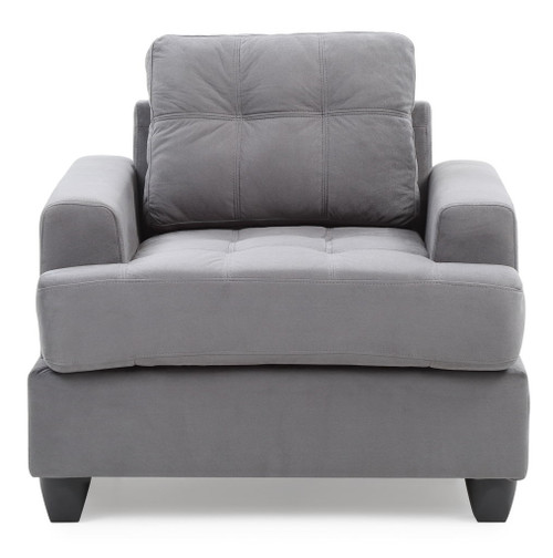 Sleek Transitional Chair - Gray
