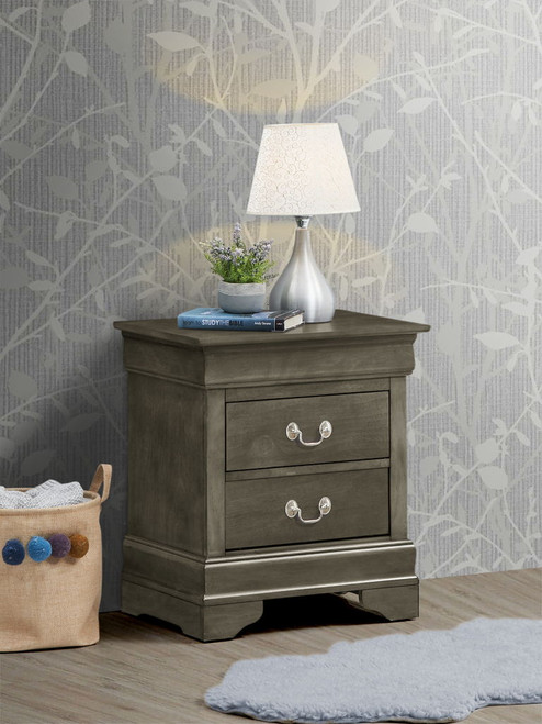 Louis Phillipe - Nightstand - Gray