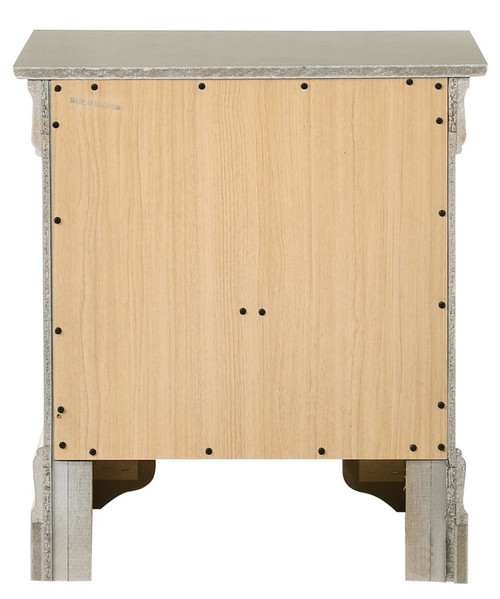 Louis Phillipe - Elegant Nightstand - Silver Champagne