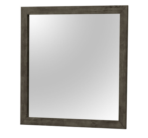 Chic Transitional Wall Mirror - Gray
