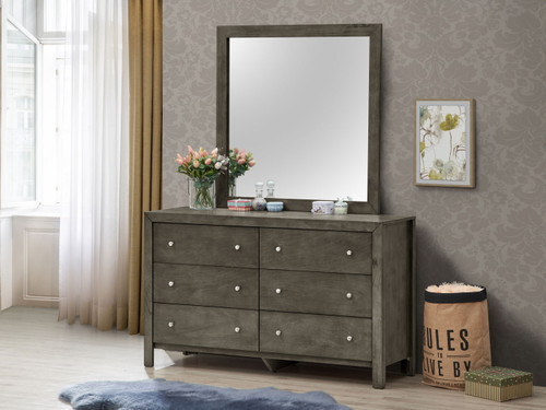 Elegant Transitional Dresser - Gray