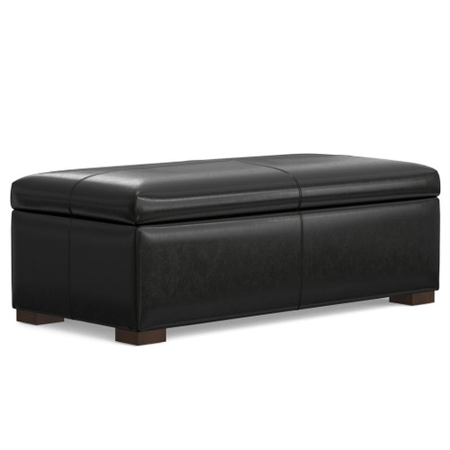 Gabbie - Rectangular Storage Ottoman - Black