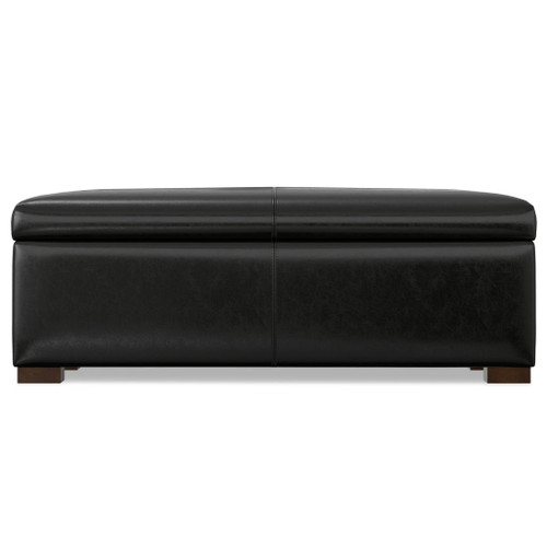 Gabbie - Rectangular Storage Ottoman - Black