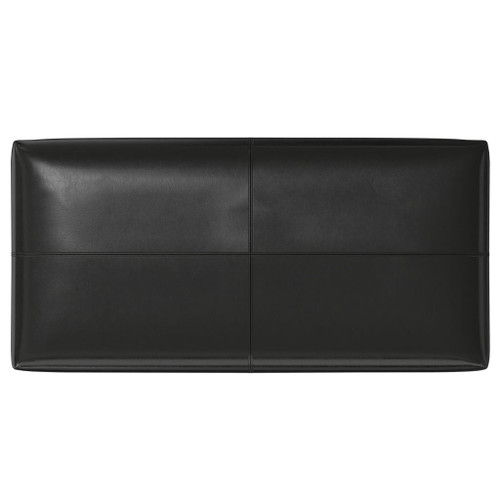 Gabbie - Rectangular Storage Ottoman - Black