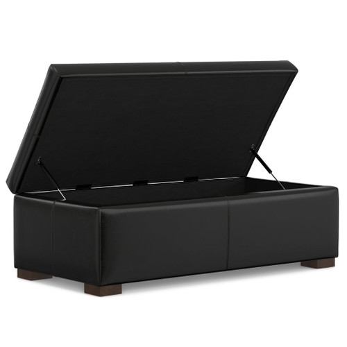 Gabbie - Rectangular Storage Ottoman - Black