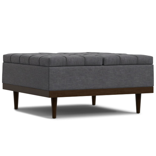 Mariah - Lift Top Table Storage Ottoman - Gray