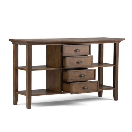 Redmond - Console Sofa Table - Rustic Natural Aged Brown