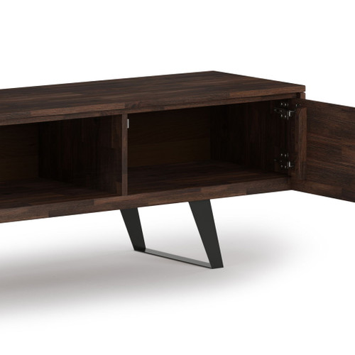 Lowry - Handcrafted, TV Media Stand - Distressed Charcoal Brown