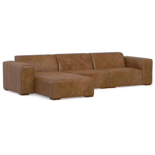 Rex - 2 Seater Sofa And Left Chaise - Brown