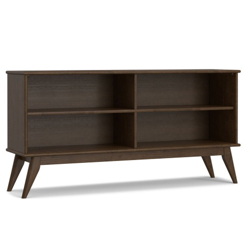 Draper - Mid Century Low Bookcase - Walnut Brown