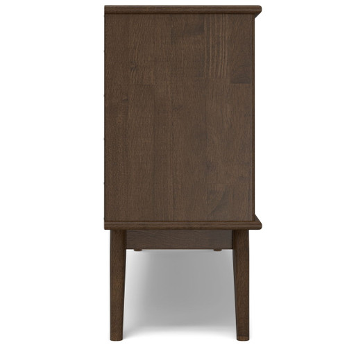 Draper - Mid Century Low Bookcase - Walnut Brown