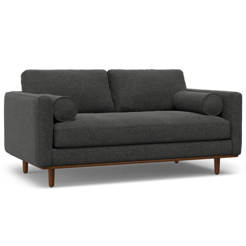 Morrison - Upholstered Sofa And Ottoman Set - Charcoal Gray