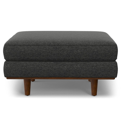 Morrison - Upholstered Sofa And Ottoman Set - Charcoal Gray