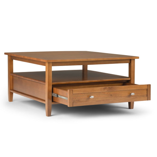 Warm Shaker - Square Coffee Table - Light Golden Brown