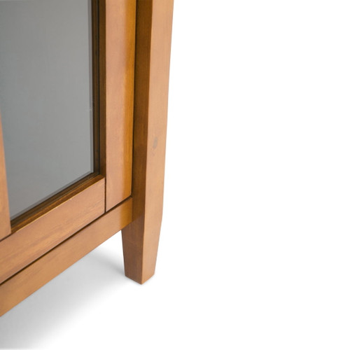 Warm Shaker - Medium Storage Media Cabinet - Light Golden Brown
