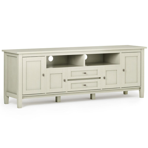 Warm Shaker - TV Media Stand - Antique White