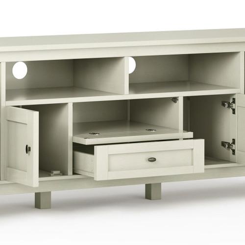 Warm Shaker - TV Media Stand - Antique White