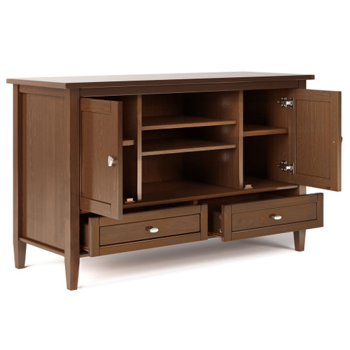 Warm Shaker - Handcrafted TV Media Stand - Russet Brown