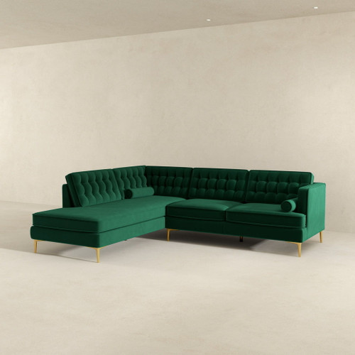 Brooke - Sectional Sofa Left Facing - Green
