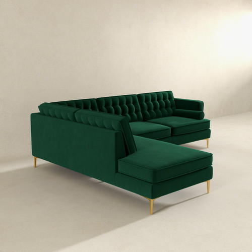 Brooke - Sectional Sofa Left Facing - Green