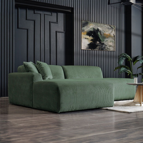 Mar - Sectional Sofa Left Facing - Green