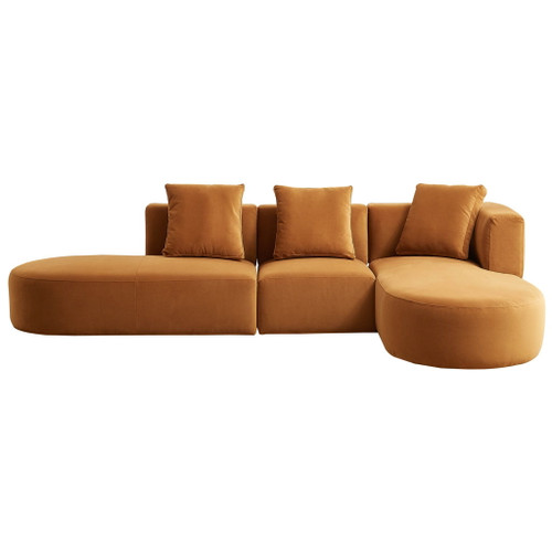 Orby - Sectional Sofa Right Facing - Cognac