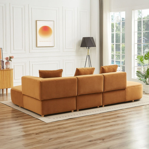 Orby - Sectional Sofa Right Facing - Cognac