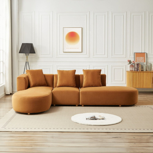 Orby - Sectional Sofa Left Facing - Cognac