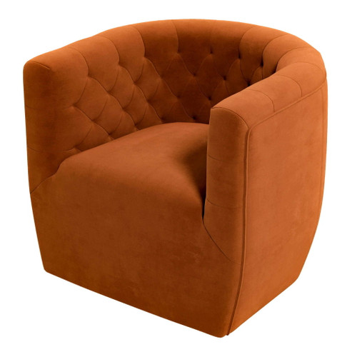 Delaney - Swivel Chair - Burnt Orange