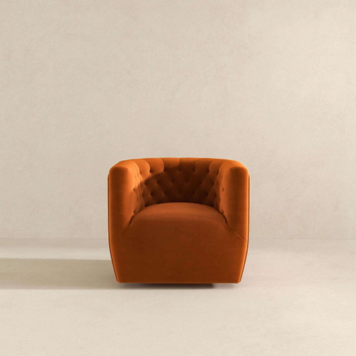 Delaney - Swivel Chair - Burnt Orange