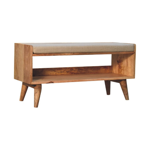 Nordic Style Storage Bench - Oak