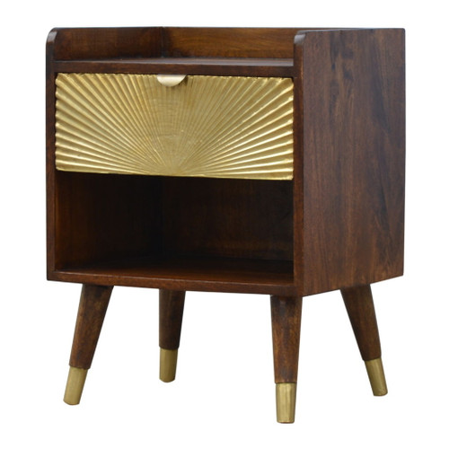 Manila - 1 Drawer Nightstand - Chestnut