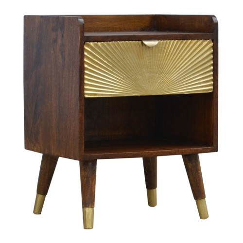 Manila - 1 Drawer Nightstand - Chestnut