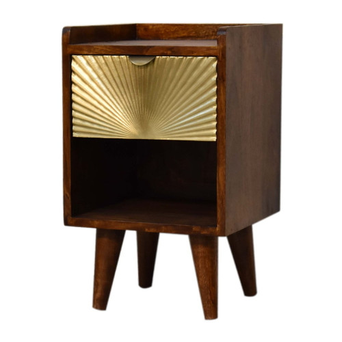 Manila - Mini 1 Drawer Nightstand - Chestnut