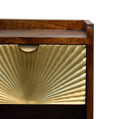 Manila - Mini 1 Drawer Nightstand - Chestnut
