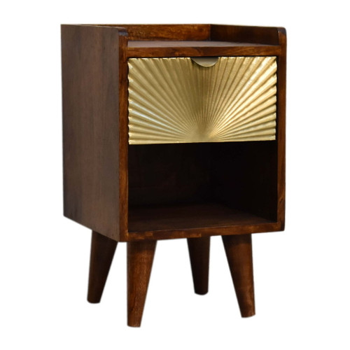 Manila - Mini 1 Drawer Nightstand - Chestnut