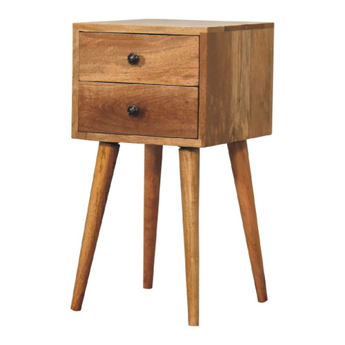 Mini 2 Drawer Nightstand - Oak