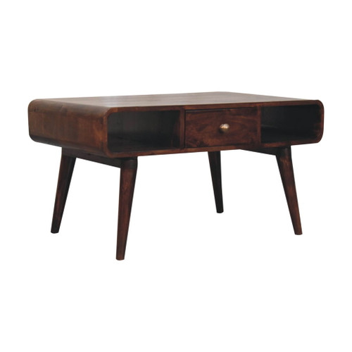 Curved Coffee Table - Walnut