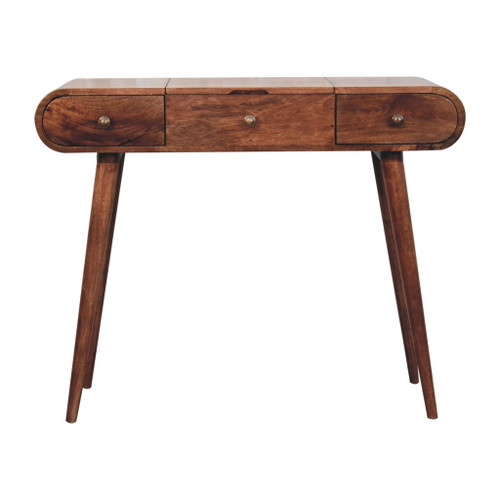 Round Dressing Table - Caramel