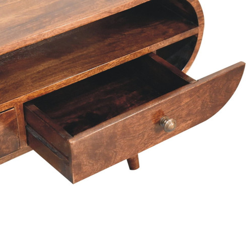 Circular TV Stand - Walnut