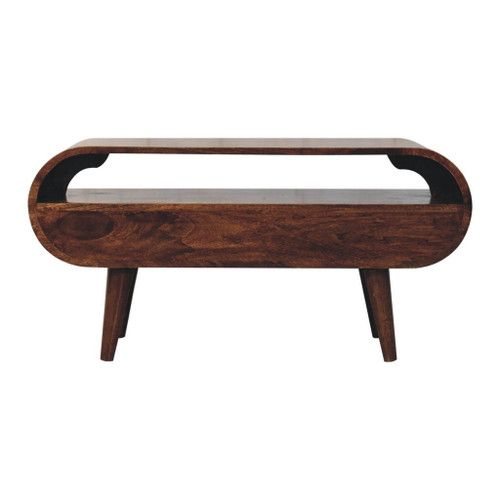 Circular TV Stand - Walnut