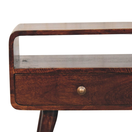 Curved Media Unit - Walnut